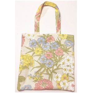 Vintage flower power tote bag 60s floral
